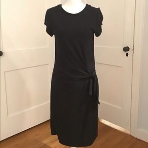 LOFT Side Twist Black Dress